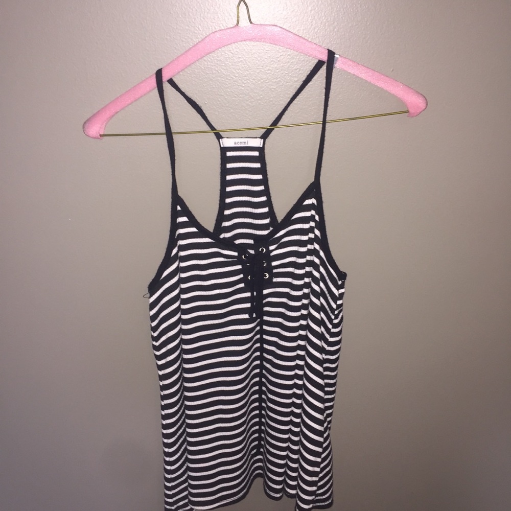 Black and white tank top